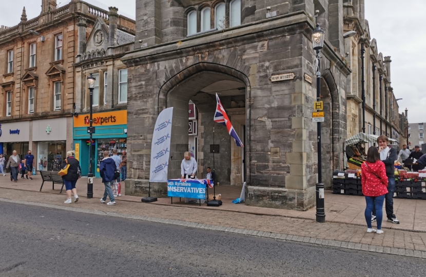 Conservative stall at the Wallacetower in Ayr
