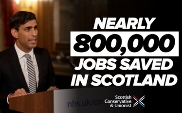 Nearly 800,000 jobs have been saved in Scotland through the furlough scheme.